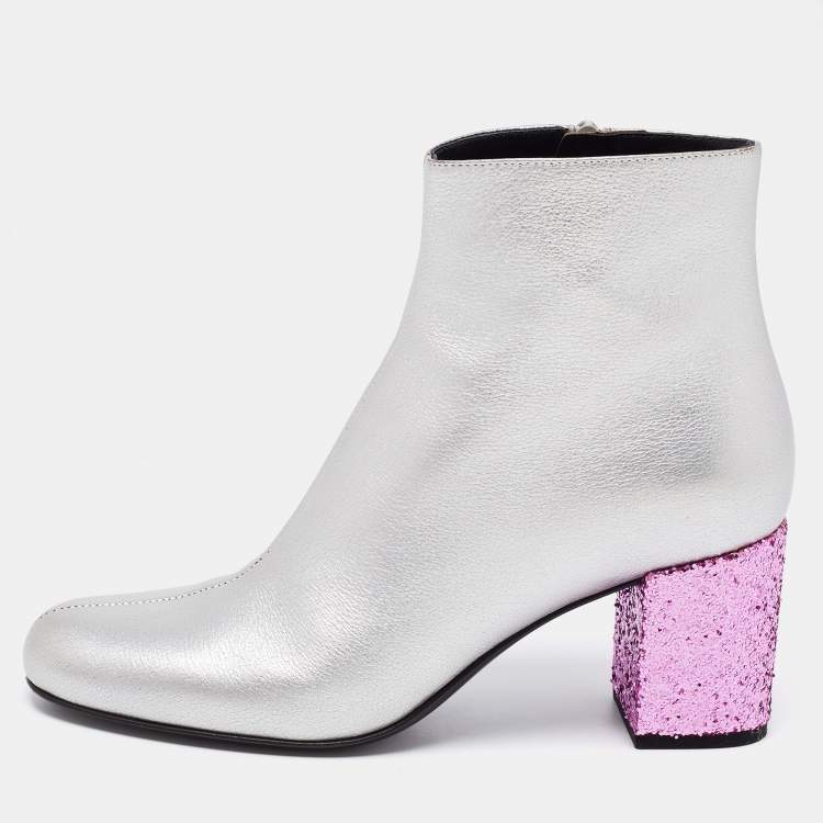 Pink metallic saint outlet laurent boots