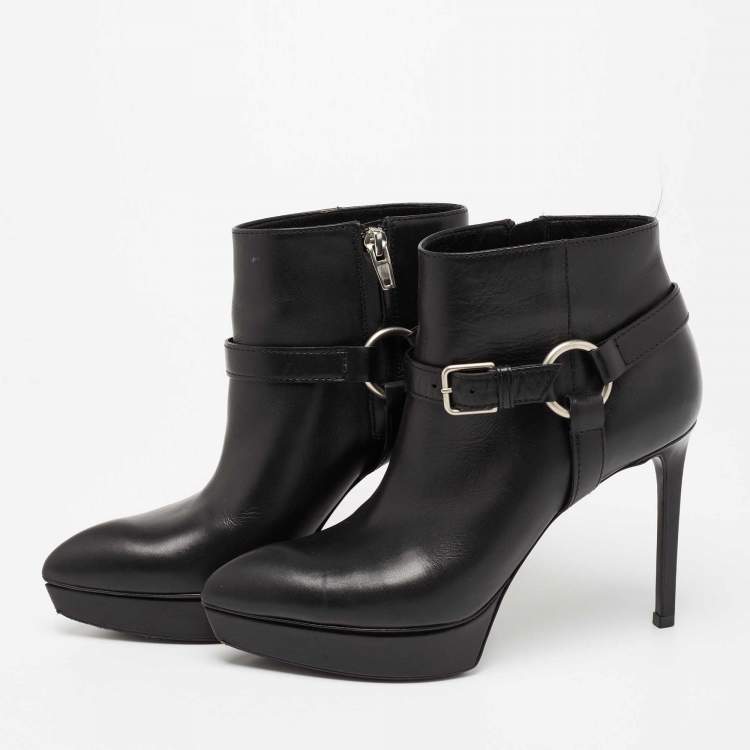 Ysl platform cheap ankle boots