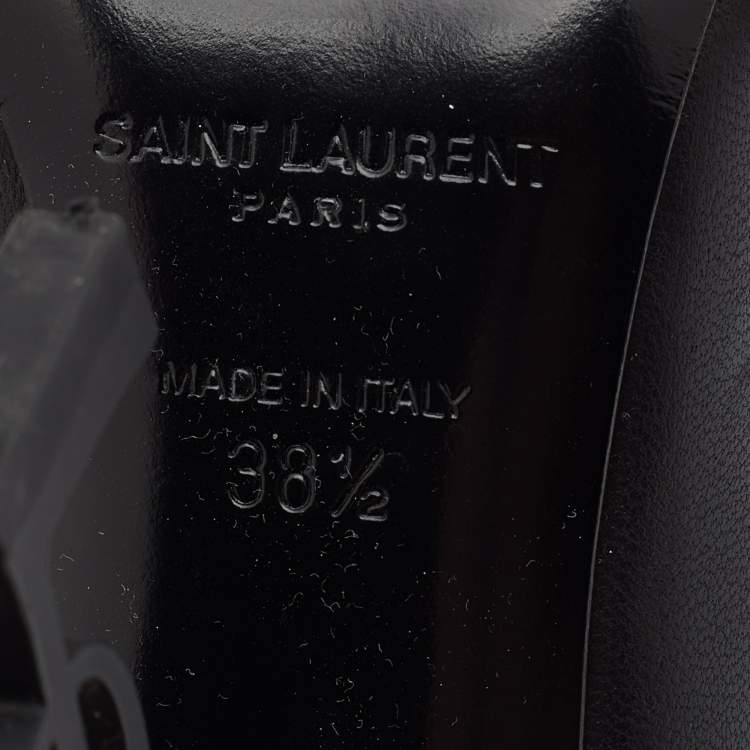 Pre Owned Saint Laurent Black Leather Opyum Pumps Size 38.5