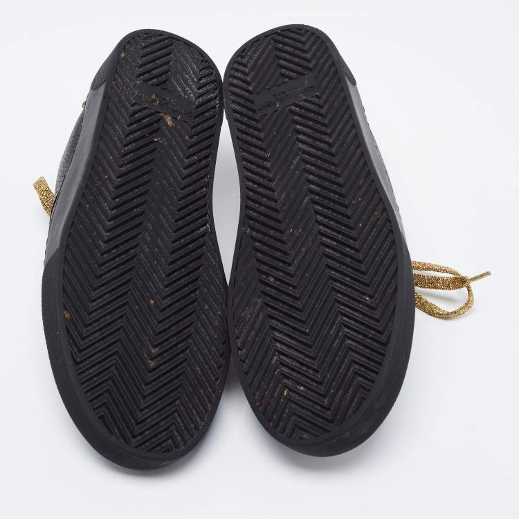Pre Owned Saint Laurent Black Leather Low Top Sneakers Size 36