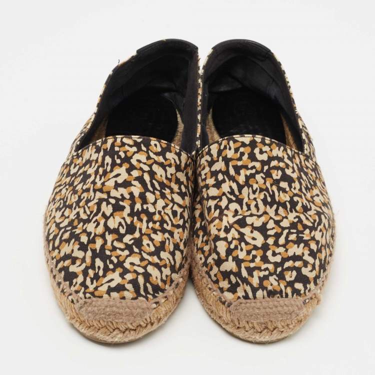 Pre Owned Saint Laurent Multicolor Canvas Slip-On Espadrilles Size 38