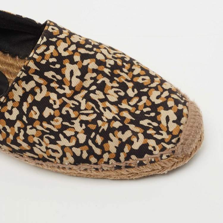 Pre Owned Saint Laurent Multicolor Canvas Slip-On Espadrilles Size 38