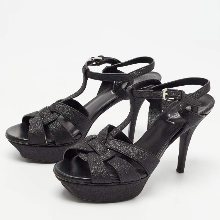 Ysl black best sale tribute sandal