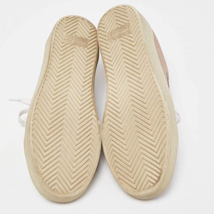 Pre Owned Saint Laurent Pink  Suede Court Classic Sneakers Size 37
