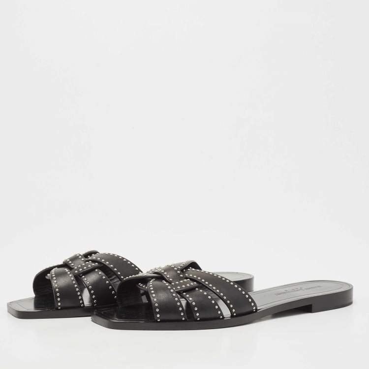 Saint laurent best sale slide sandals