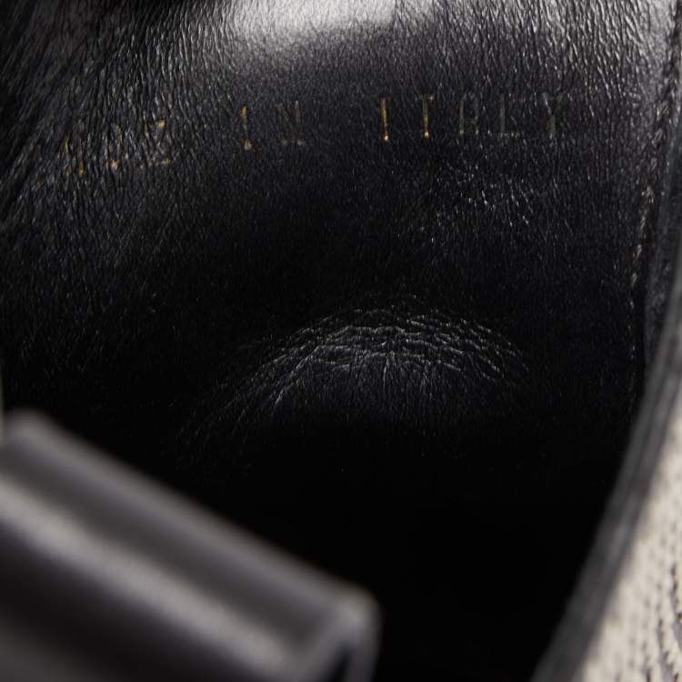 Pre Owned Saint Laurent Black Leather Embellished Combat Boots Size 37