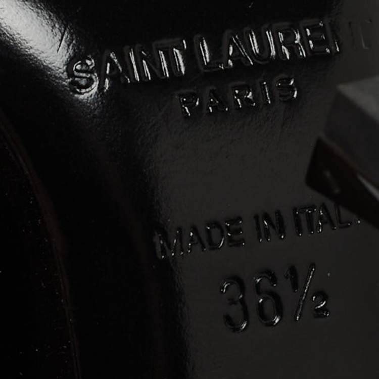 مملوكة مسبقًا Saint Laurent Black Patent Opyum Pointed Pumps Size 36.5