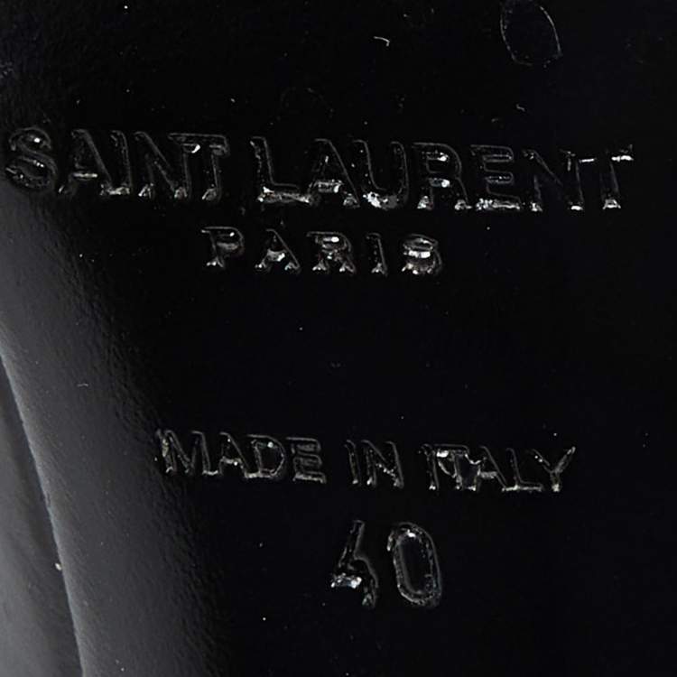 Pre Owned Saint Laurent Black Patent Leather Opyum Pointed Toe Pumps Size 40