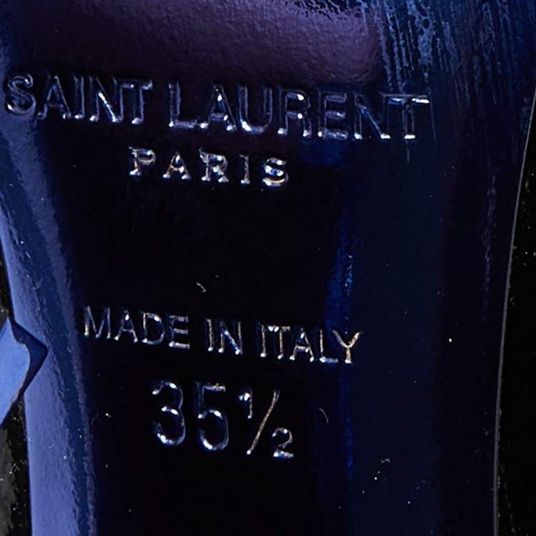 Pre Owned Saint Laurent Black Patent Leather Opyum Pumps Size 35.5