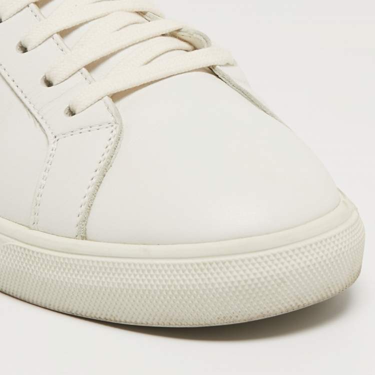 Pre Owned Saint Laurent White Leather Andy Low Top Sneakers Size 39