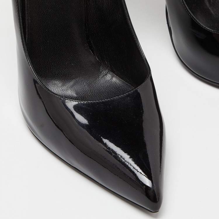 Pre Owned Saint Laurent Black Patent Leather Thorn Pumps Size 41.5 