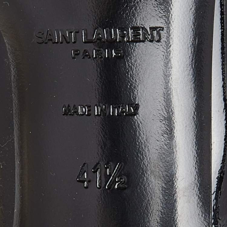 Pre Owned Saint Laurent Black Patent Leather Thorn Pumps Size 41.5 
