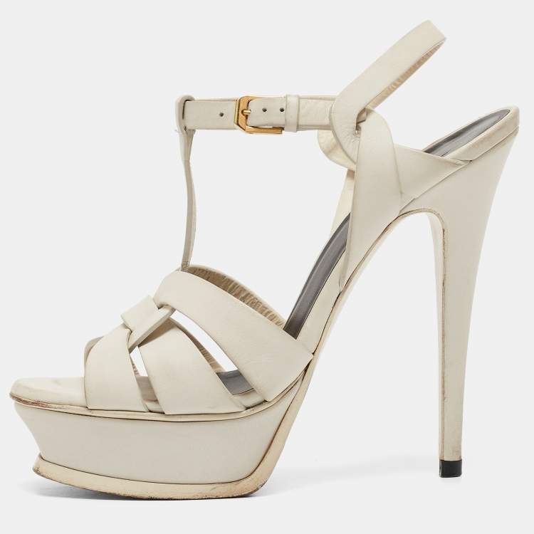 Saint laurent outlet white sandals