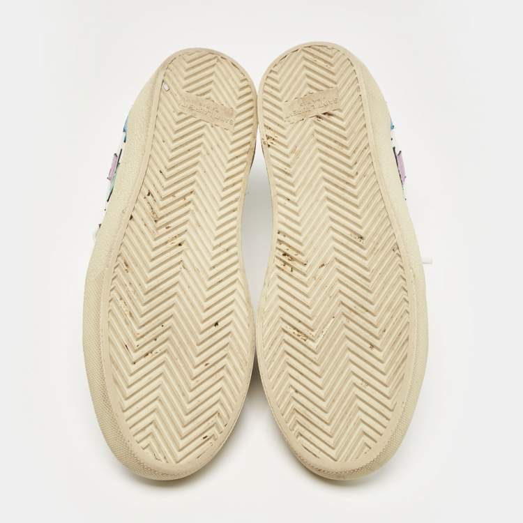 Pre Owned Saint Laurent White Leather Star Court Classic Sneakers Size 39