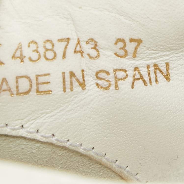 Pre Owned Saint Laurent White Leather Court Classic Sneakers Size 37