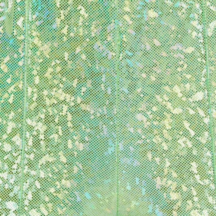 Pre Owned Saks Potts Poison Green Foil Print Jersey Leggings S