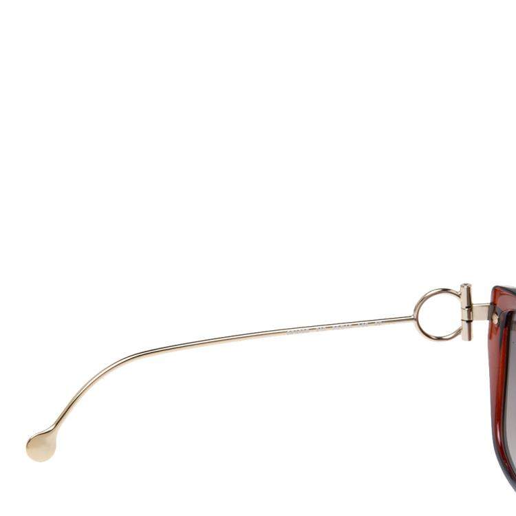 Pre Owned Salvatore Ferragamo Brown SF928S Square Gradient  Sunglasses