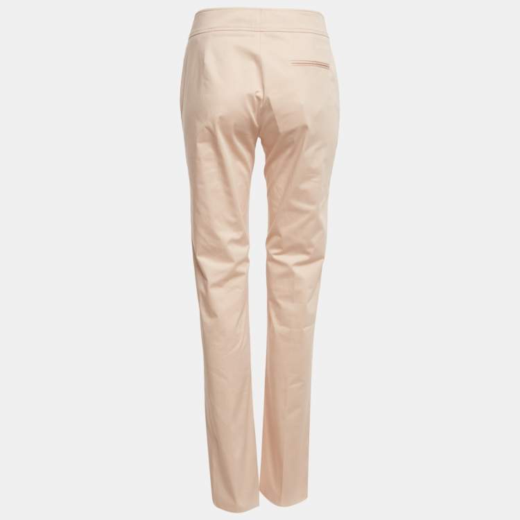 Pre Owned Salvatore Ferragamo Pink Cotton Trousers M