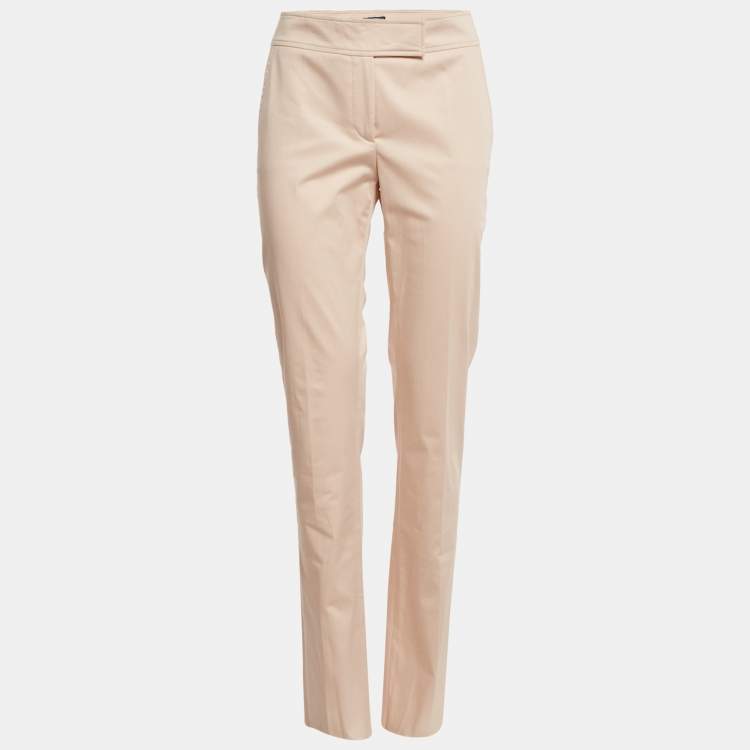 Pre Owned Salvatore Ferragamo Pink Cotton Trousers M