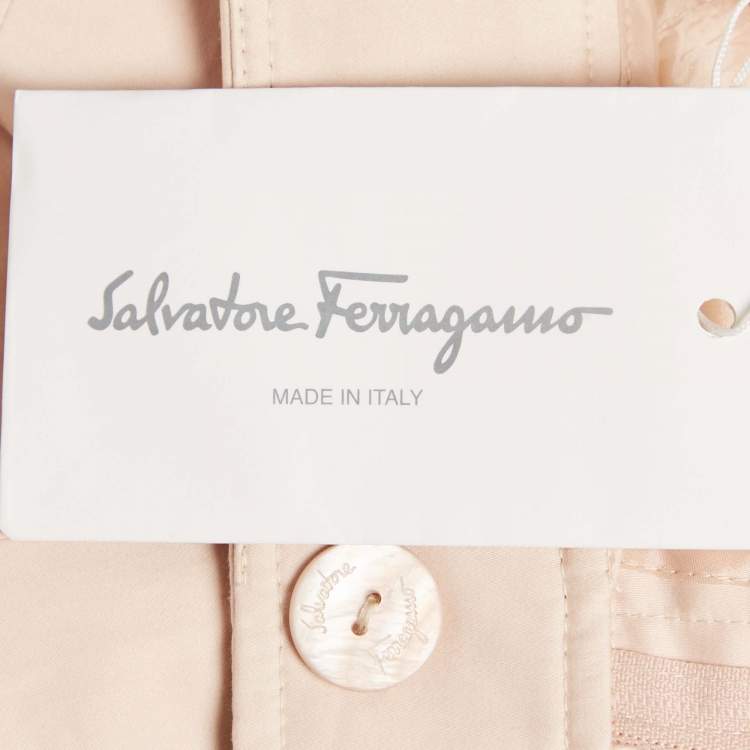 Pre Owned Salvatore Ferragamo Pink Cotton Trousers M