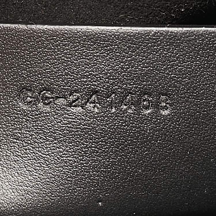 Pre Owned Salvatore Ferragamo Black Leather Cut Out Detail Tote