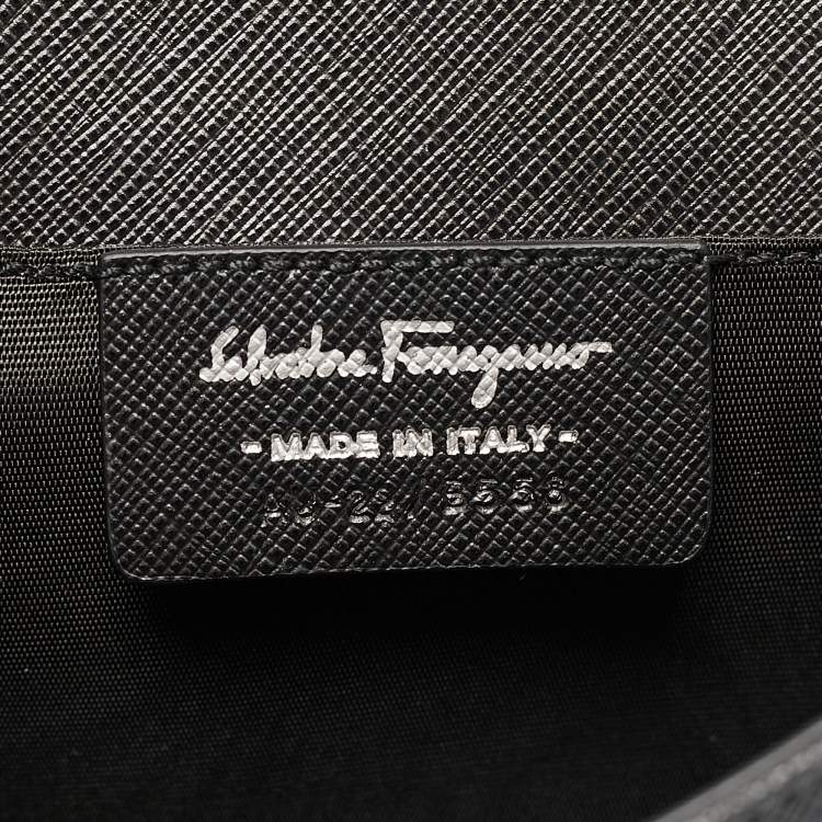 Pre Owned Salvatore Ferragamo Black Leather Vara Bow Chain Bag