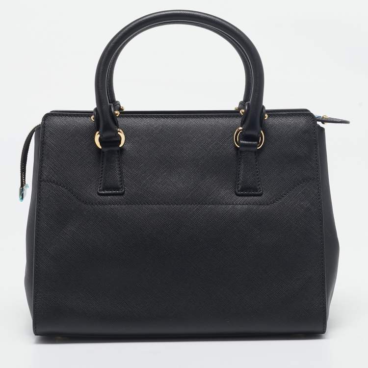 Pre Owned Salvatore Ferragamo Black Leather Beky Tote