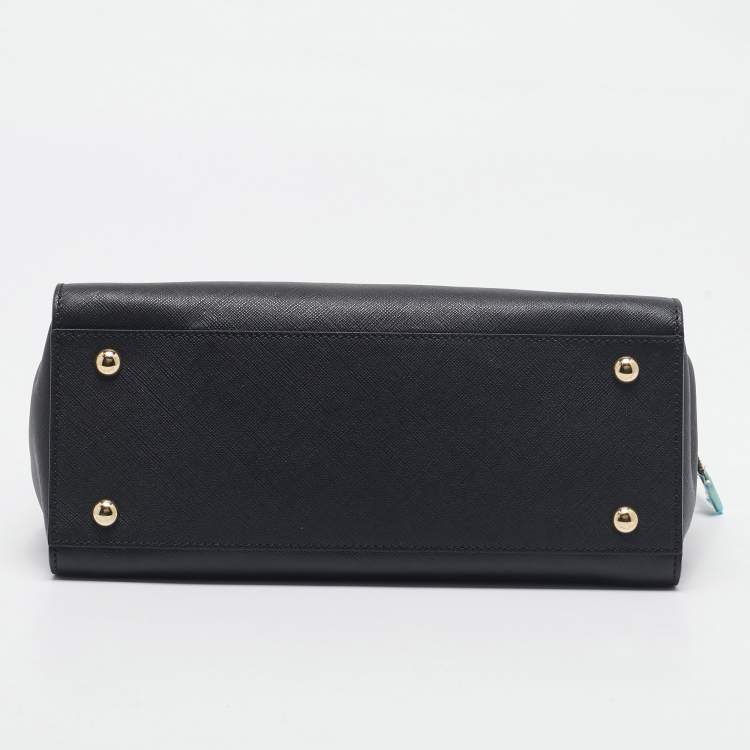 Pre Owned Salvatore Ferragamo Black Leather Beky Tote