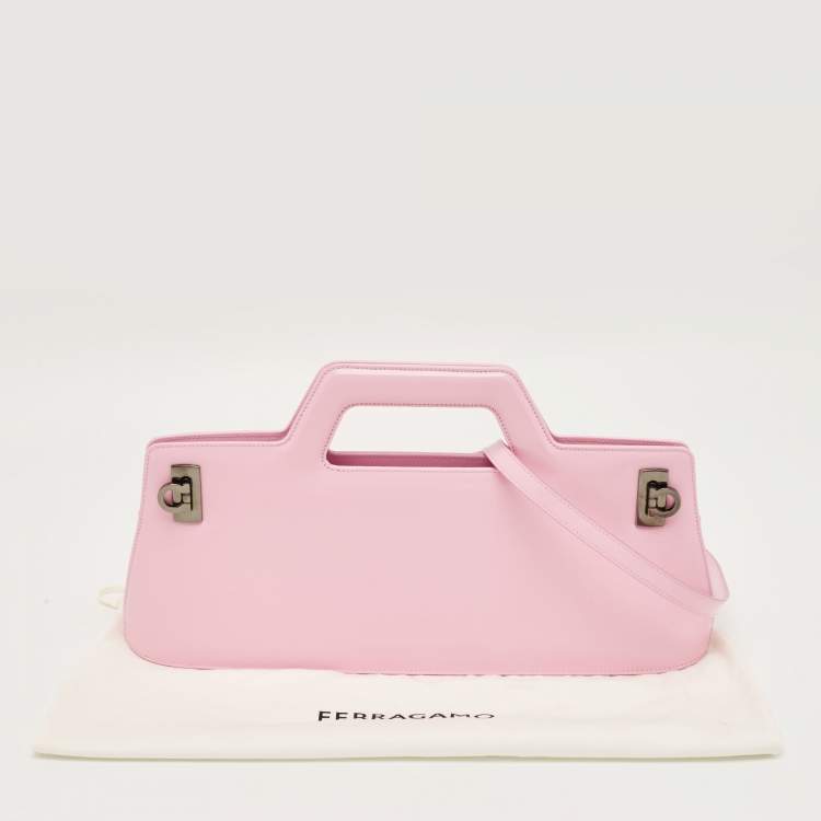 مملوكة مسبقًا Salvatore Ferragamo Light Pink Leather Wanda East-West Bag