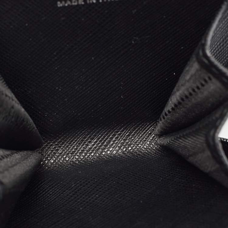 Pre Owned Salvatore Ferragamo Vara Bow Black Leather Round Coin Purse