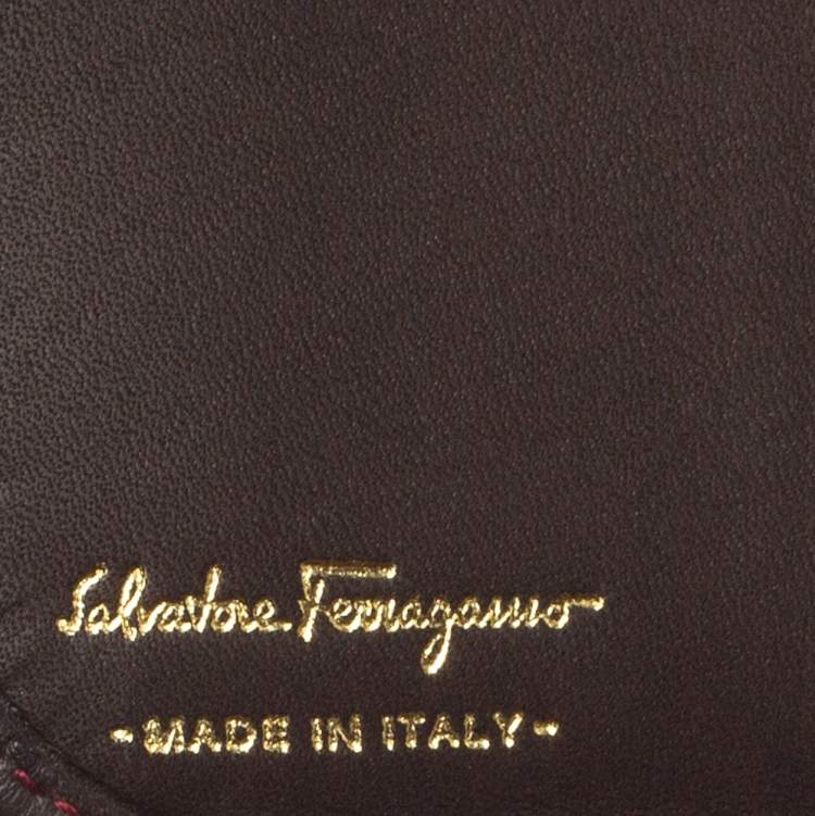 Pre Owned Salvatore Ferragamo Multicolor Jungle Print Fabric Bifold Compact Wallet
