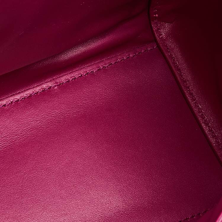 Pre Owned Salvatore Ferragamo Pink Leather Carrie Top Handle Bag