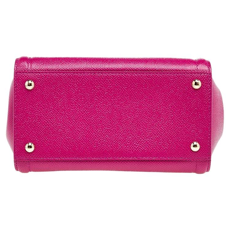 Pre Owned Salvatore Ferragamo Pink Leather Carrie Top Handle Bag