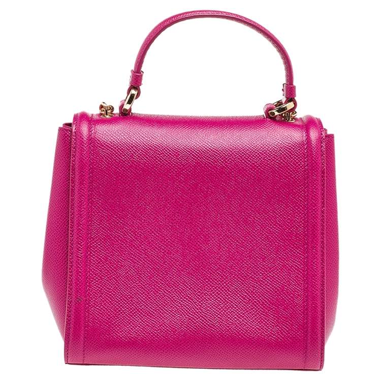 Pre Owned Salvatore Ferragamo Pink Leather Carrie Top Handle Bag