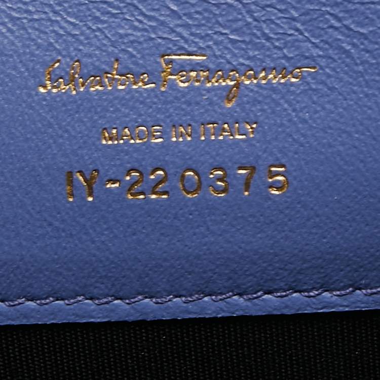 Pre Owned Salvatore Ferragamo Lavender Leather Smartphone Crossbody Bag