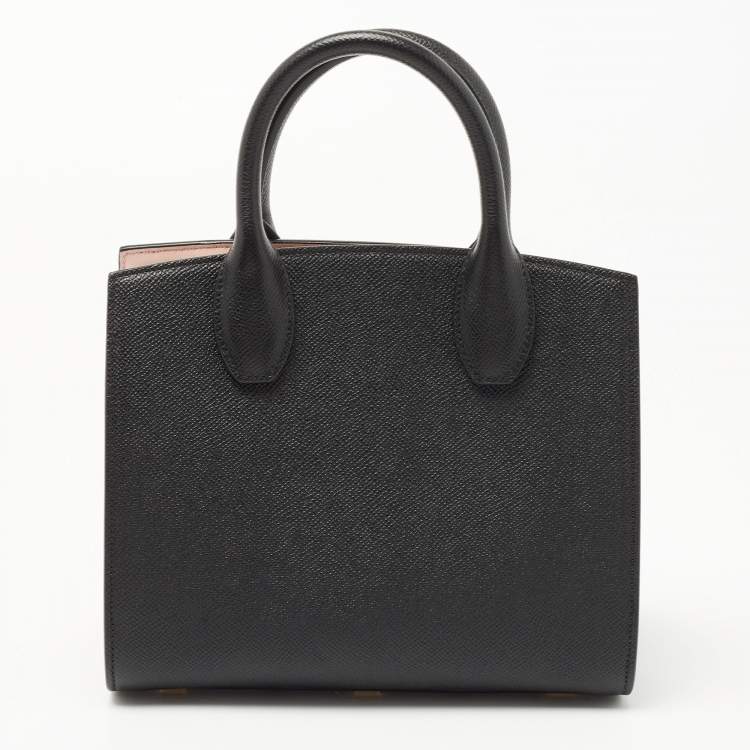 Pre Owned Salvatore Ferragamo Black Leather Small Studio Box Bag