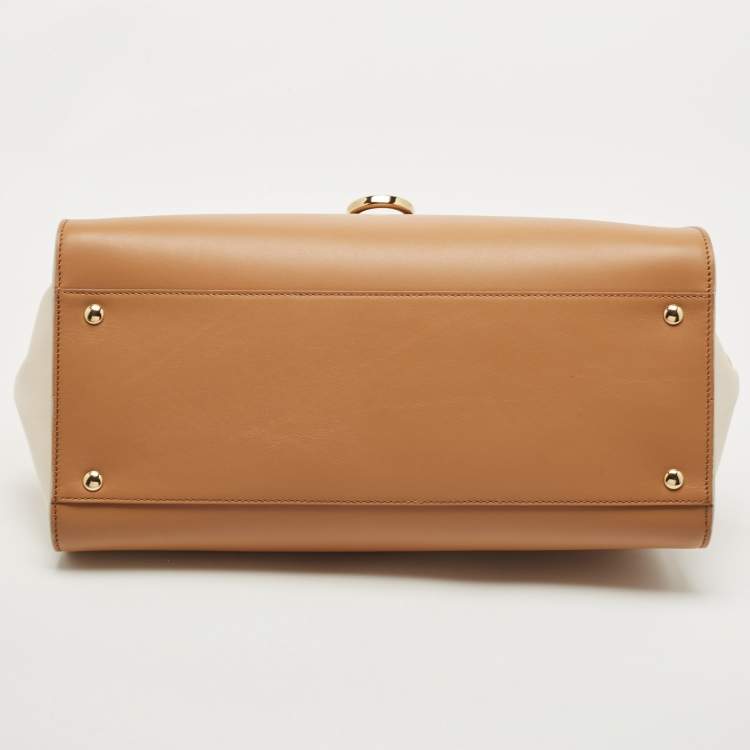 مملوكة مسبقًا Salvatore Ferragamo Beige Lizard and Leather Large Sofia Top Handle Bag