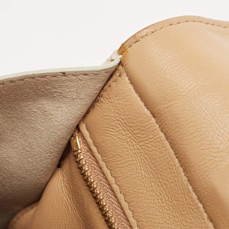 مملوكة مسبقًا Salvatore Ferragamo Beige Lizard and Leather Large Sofia Top Handle Bag