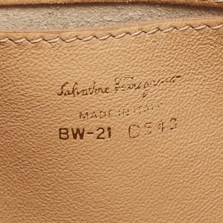مملوكة مسبقًا Salvatore Ferragamo Beige Lizard and Leather Large Sofia Top Handle Bag