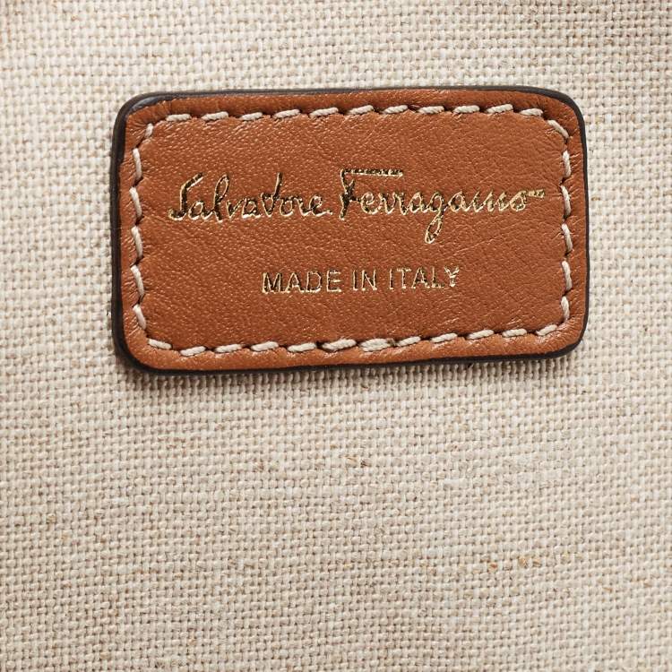 Pre Owned Salvatore Ferragamo Brown Leather Studio Tote