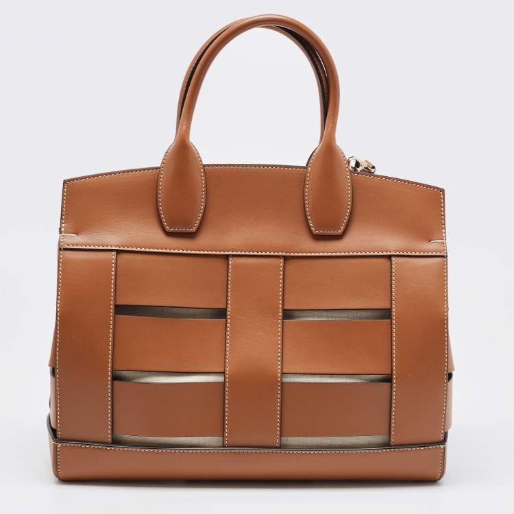 Pre Owned Salvatore Ferragamo Brown Leather Studio Tote