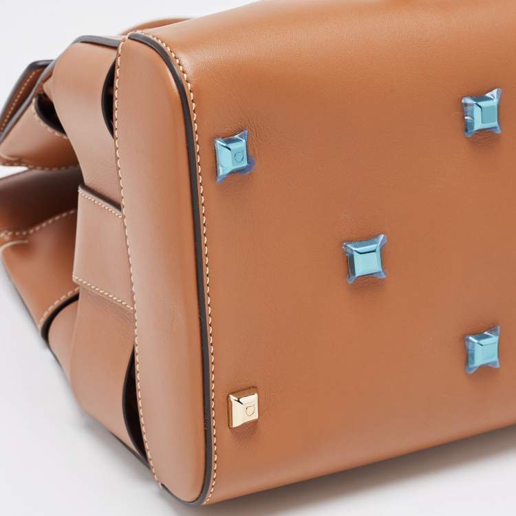 Pre Owned Salvatore Ferragamo Brown Leather Studio Tote