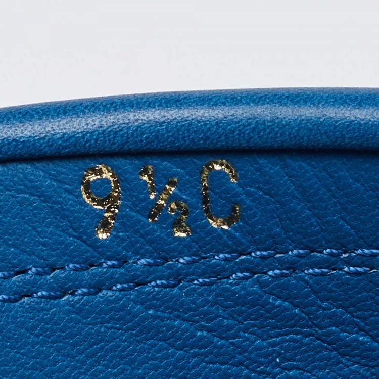 Pre Owned Salvatore Ferragamo Blue Leather Breno Slip On Loafers Size 40