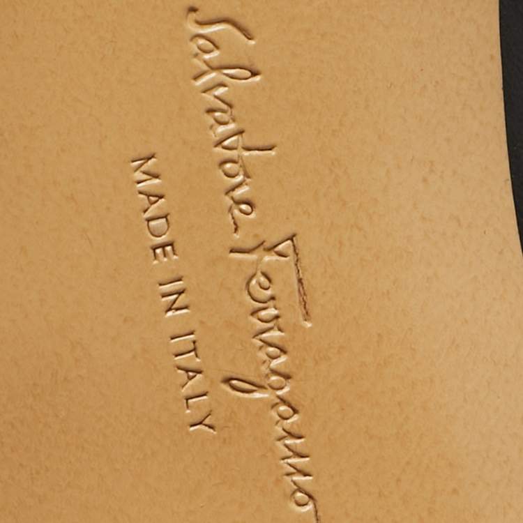 Pre Owned Salvatore Ferragamo Black Leather Torris Knee Length Boots Size 39.5