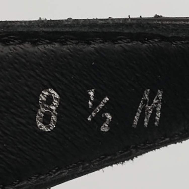 Pre Owned Salvatore Ferragamo Black Croc Embossed Leather Glorja Sandals Size 39