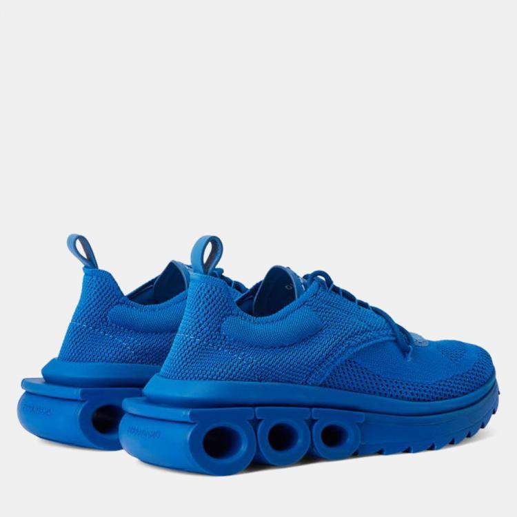 Pre Owned Salvatore Ferragamo Nima Knit 1 Blue Mesh Sneaker