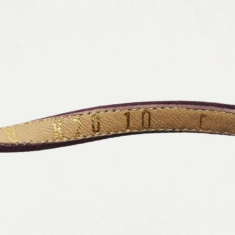 Pre Owned Salvatore Ferragamo Rosie Size 40.5 Purple Satin Platform Sandals