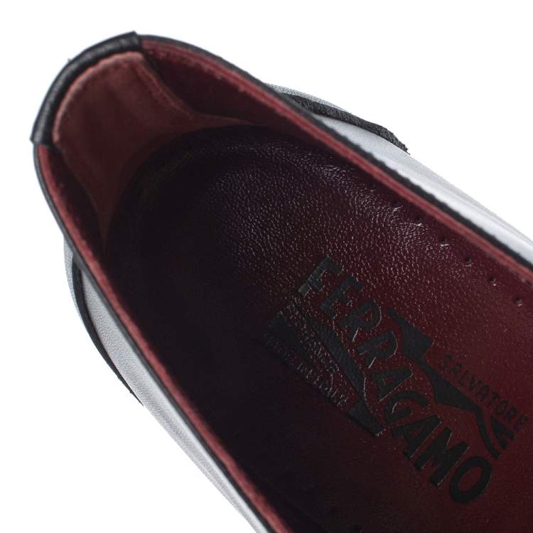 مملوكة مسبقًا Salvatore Ferragamo Black Leather David Bit Loafer Boots Size 38.5