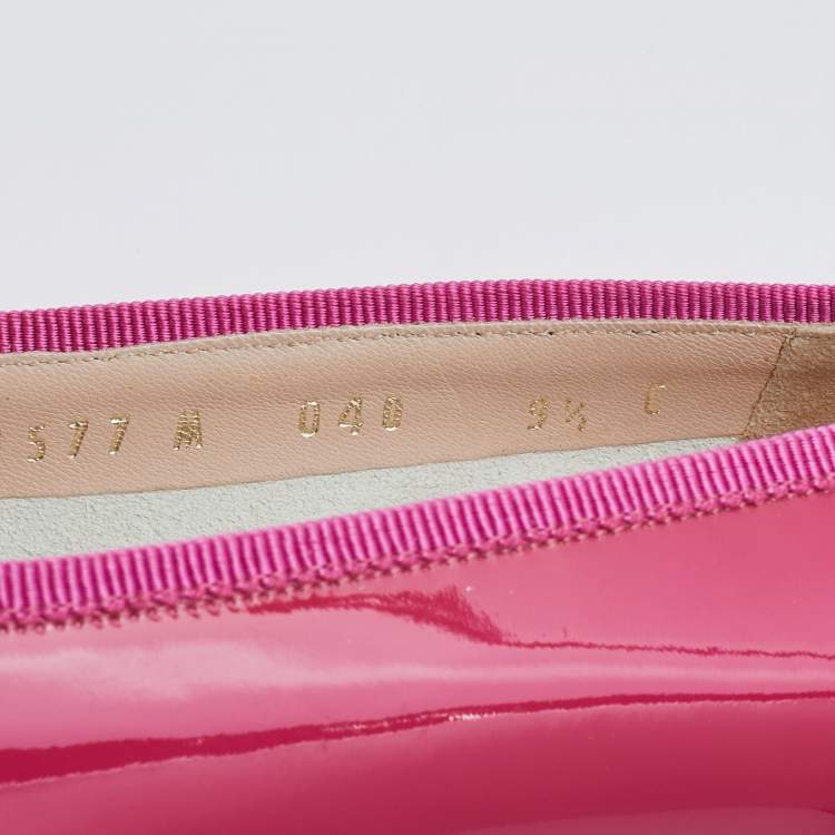Pre Owned Salvatore Ferragamo Pink Patent Leather My Charm Pumps Size 40