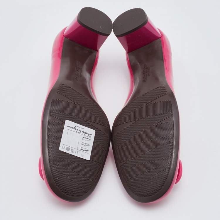 Pre Owned Salvatore Ferragamo Pink Patent Leather My Charm Pumps Size 40